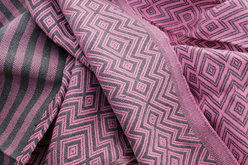 Hamamtuch pink mit Streifen dunkel 100x180cm